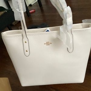 Coach white purse